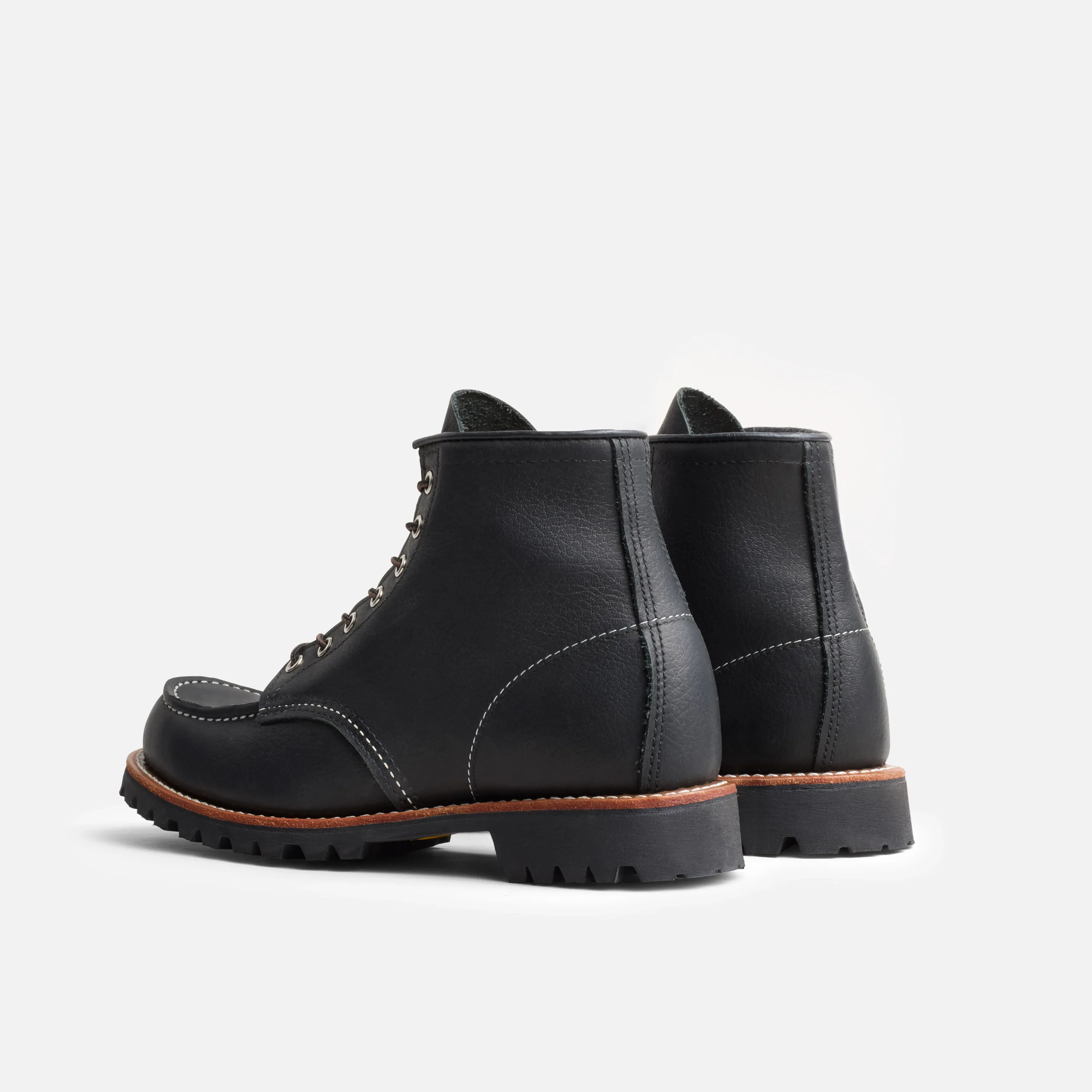 Roughneck Moc Toe 2949 - Black Oil Slick Leather - Image 4